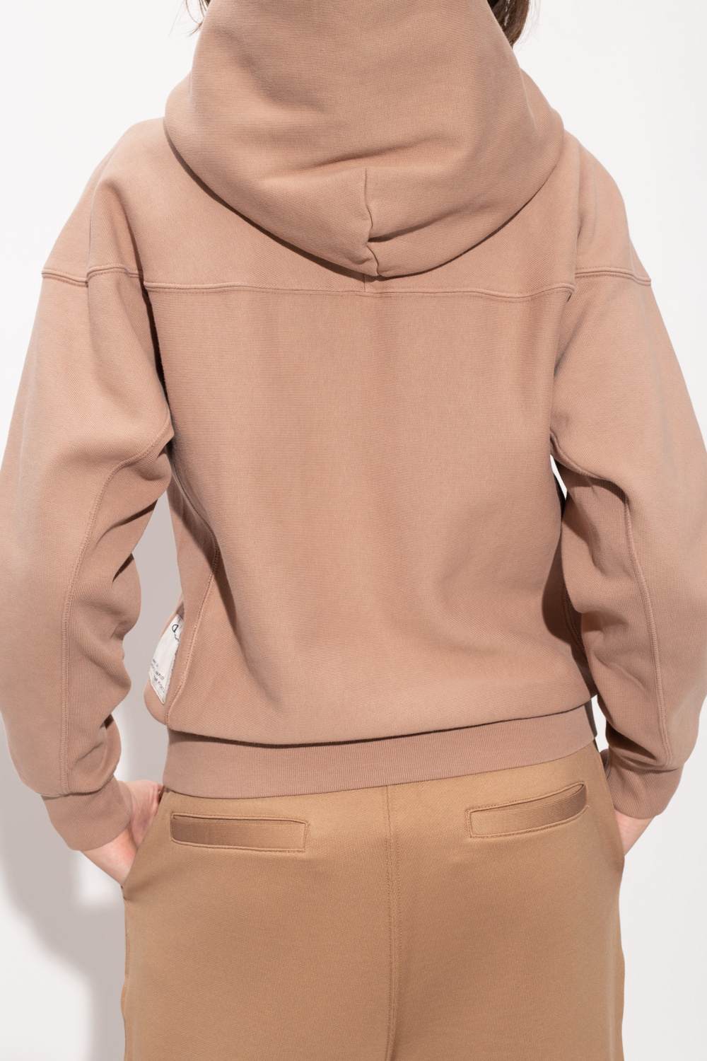 Beige Patched hoodie Champion SchaferandweinerShops KR Topman Sort sweatshirt med rund hals